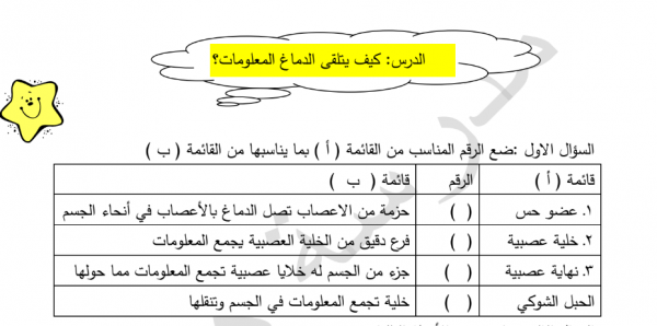 مراجعة علوم للصف الخامس