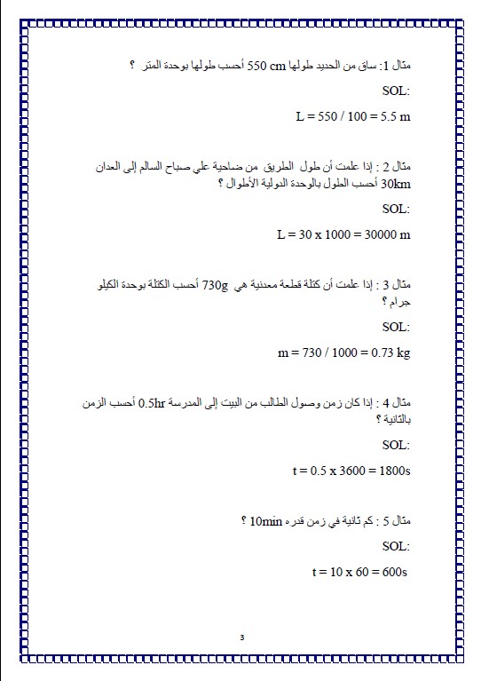 معادلات فيزياء الصف العاشر الفصل الاول اعداد سلمان الرشيدي