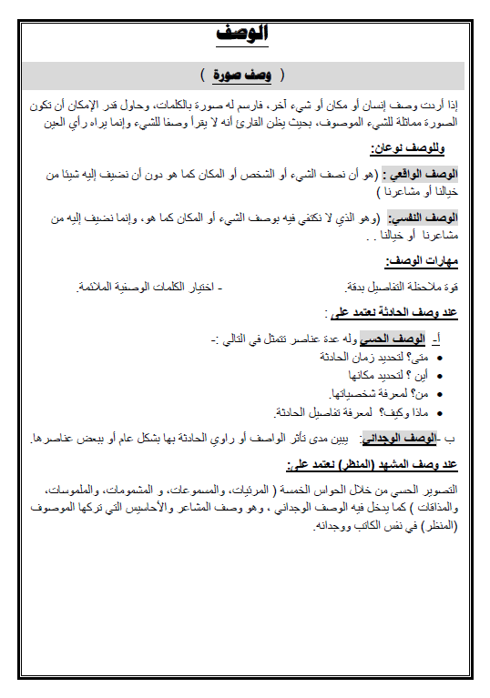 نماذج مهارات التعبير لغة عربية الصف الثاني عشر الفصل الأول إعداد سعد المكاوي