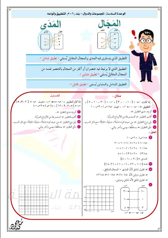أسئلة تقويمية رياضيات الوحدة السادسة الصف التاسع الفصل الثاني منى محمد