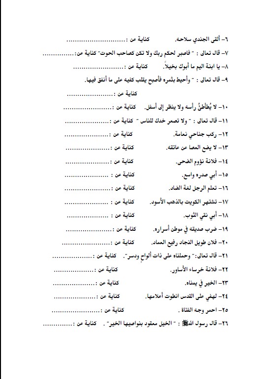 الكناية لغة عربية الصف التاسع الفصل الثاني المعلمة إيمان علي
